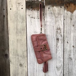 Isabel Fiore Wristlet Wallet Snap Close Braid Trim